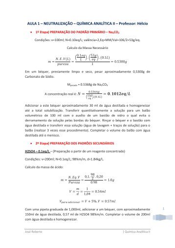 AULA 1 – NEUTRALIZAÇÃO – QUÍMICA ... - Chinelo de Pneu