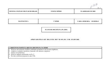 Matemática - Colégio Militar do Rio de Janeiro