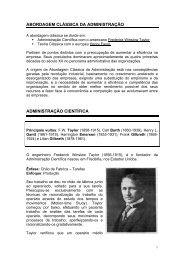 Abordagem Clássica da Administração - Professor Cezar A Oliveira