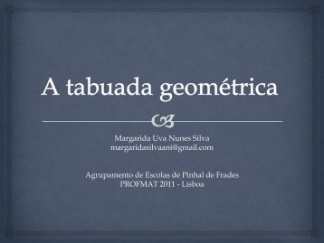A tabuada geométrica - Associação de Professores de Matemática