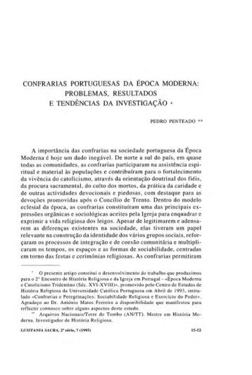 confrarias portuguesas da época moderna - Universidade Católica ...