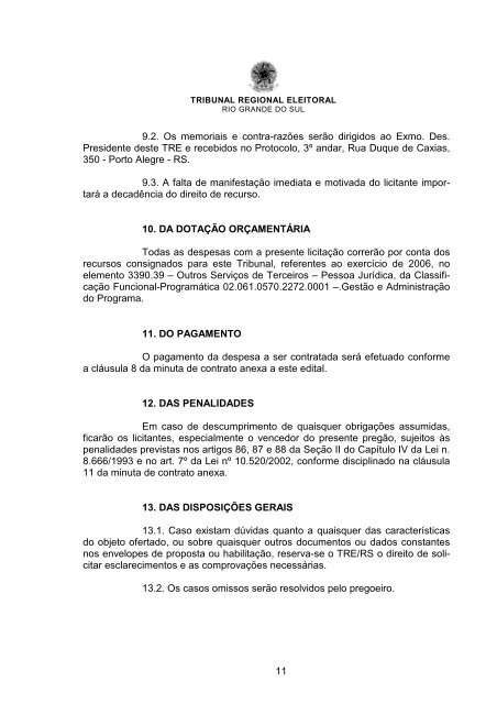 Edital Pregão 01-2006 - Telefonia Celular - Retificado - Tribunal ...