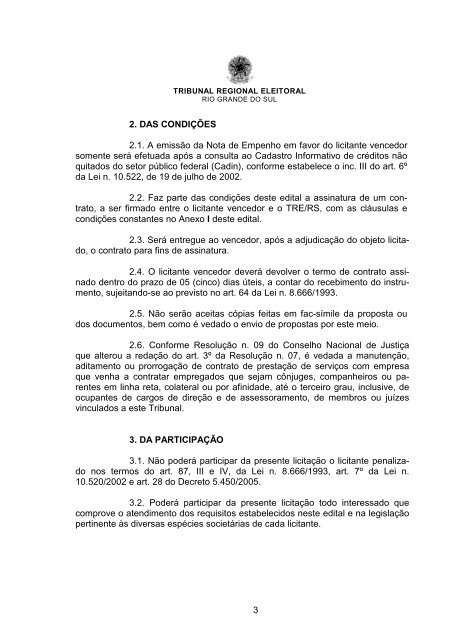 Edital Pregão 01-2006 - Telefonia Celular - Retificado - Tribunal ...