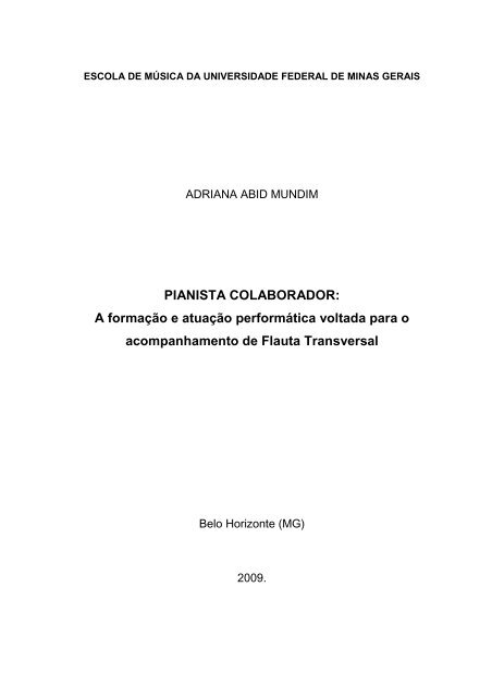 O PIANISTA COLABORADOR - Biblioteca Digital de Teses e ...