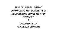 TEST DEL PARALLELISMO CONFRONTO TRA DUE RETTE DI ...