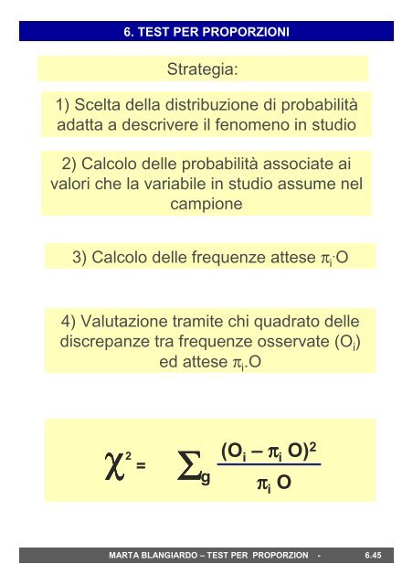 5. Test per proporzioni: confronto tra campioni e ... - statistica.it