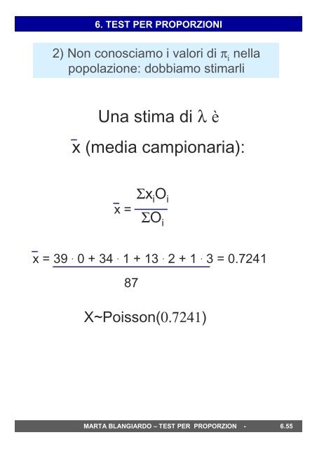 5. Test per proporzioni: confronto tra campioni e ... - statistica.it