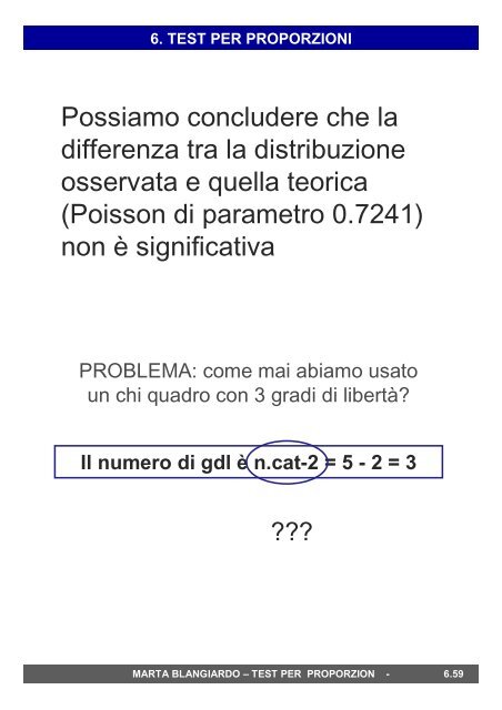 5. Test per proporzioni: confronto tra campioni e ... - statistica.it