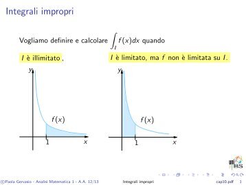 Integrali impropri - Matematica