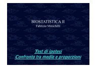 Test di ipotesi Confronto tra medie e proporzioni