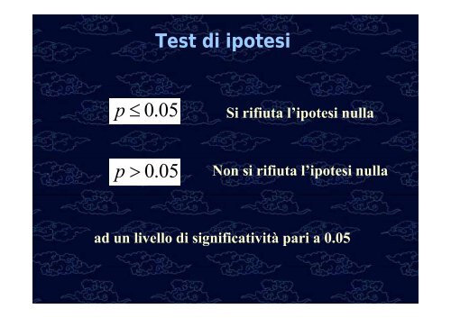 Test di ipotesi Confronto tra medie e proporzioni