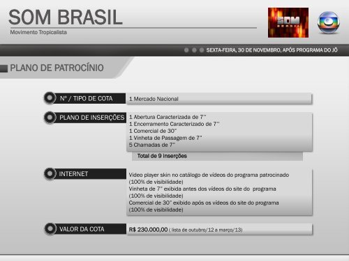 Som Brasil - Tropicália - EPTV Comercial ::: - ::: EPTV Comercial
