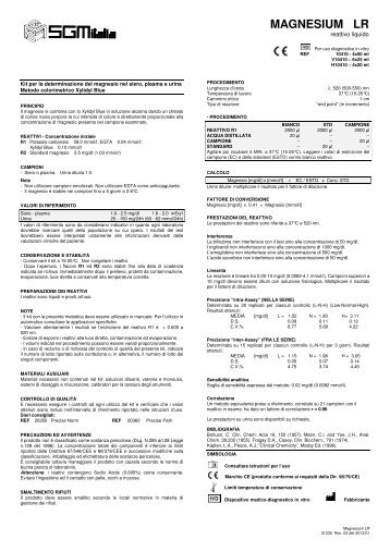 MAGNESIUM LR - Sgmitalia.com