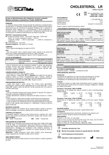 CHOLESTEROL LR - Sgmitalia.com