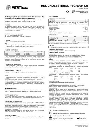 HDL CHOLESTEROL PEG 6000 LR - Sgmitalia.com