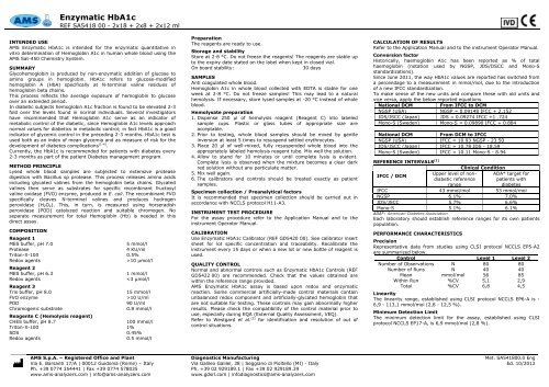 Enzymatic HbA1c - Gdsrl.com