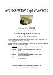 Alterazione degli alimenti - G. Giolitti