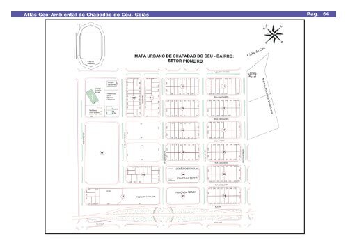 Mapa da Área Urbana de Chapadão do Céu - GO