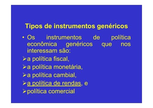 Tipos de instrumentos genéricos
