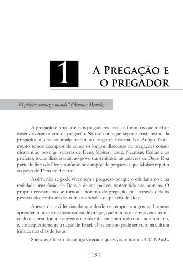 1 A Pregação e o pregador