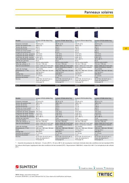 CATALOGUE DE PRODUITS - YperSolaire