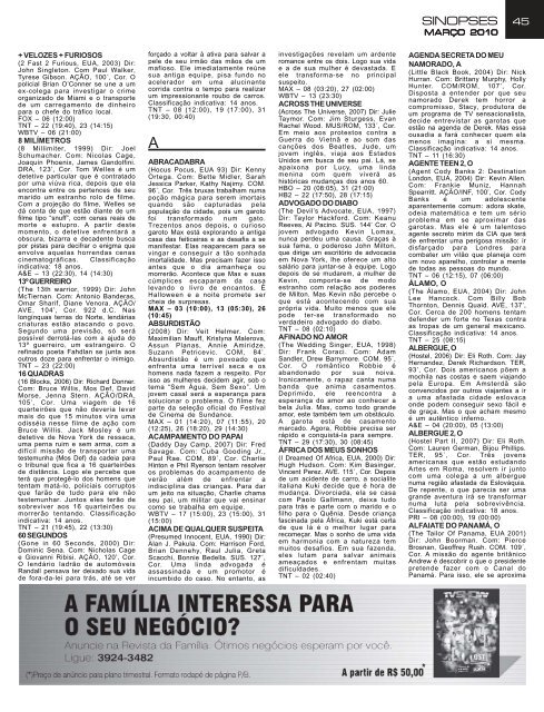 Pag 45 a 76 Mar10 - Sinopses - TV Show Brasil