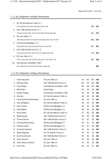 Seite 1 von 2 1.11.50; - Kreismeisterschaft 2013  - Schützenkreis 037 ...