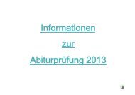 Informationen zum Abitur 2013 - Athenaeum Stade