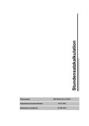 Musterauswertung Stundensatzkalkulation - Atikon