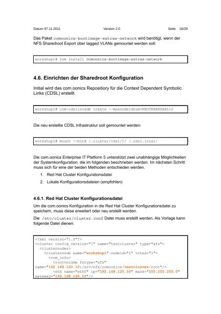 Installation Guide, RHEL 5, NFS, 5.0 - bei der ATIX AG