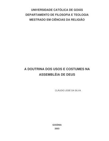 A Doutrina dos Usos e Costumes da Assembléia