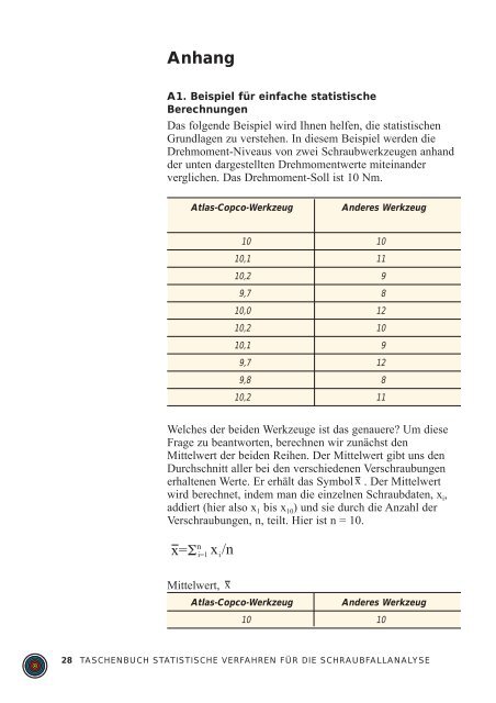 Statistische Verfahren für die Schraubfallanalyse - Atlas Copco