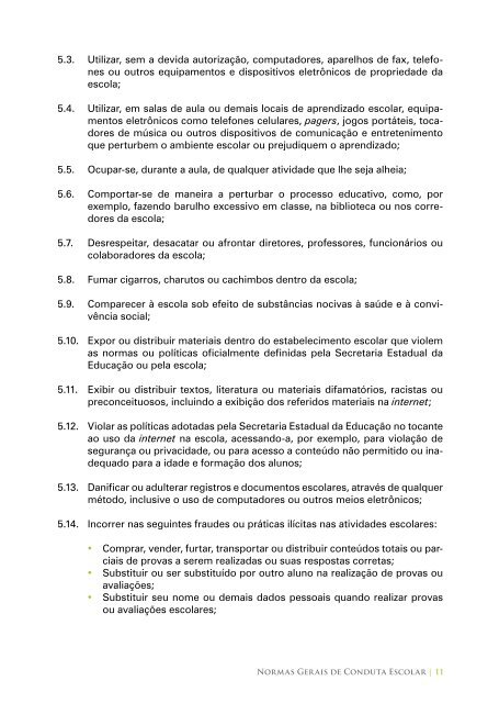 NORMAS GERAIS DE CONDUTA ESCOLAR - Governo do Estado ...