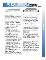 CDM-570 & CDM-570L Satellite Modems - SatCom Logistics, LLC