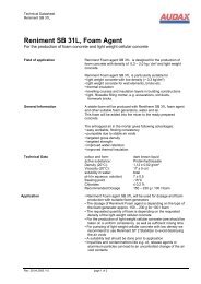 Reniment SB 31L, Foam Agent - Audax Keck GmbH