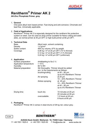 Renitherm® Primer AK 2 - Audax Keck GmbH