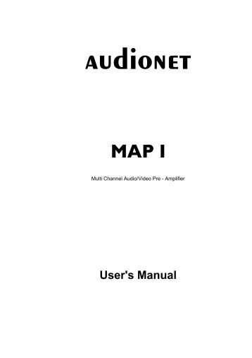 manual MAP1 en - Audionet