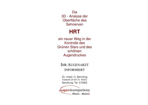 Broschüre HRT (Größe: 110 KB) - Augenarzt-benning.de
