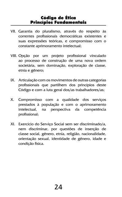 Código de Ética do/a Assistente Social Lei 8662/93 - CFESS