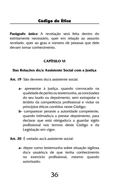 Código de Ética do/a Assistente Social Lei 8662/93 - CFESS