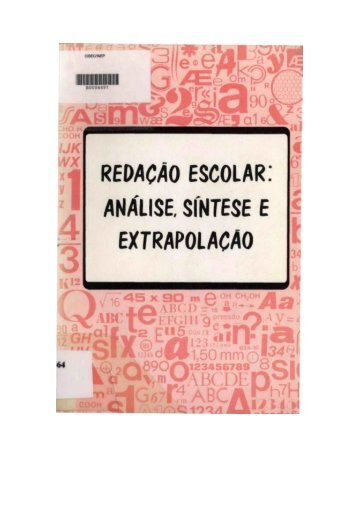 redação escolar análise, síntese e extrapolação