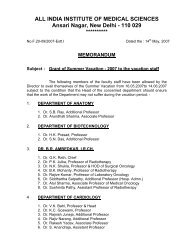 Summer Vacation Schedule - 2007 (Faculty Staff) - All India Institute ...