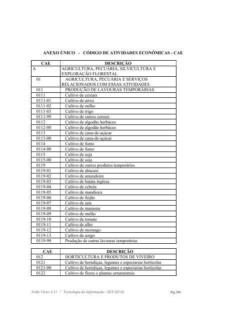 * RICMS - ATUALIZADO ATÉ O DEC. 3.002/05, DOE DE ... - Sefaz - AL