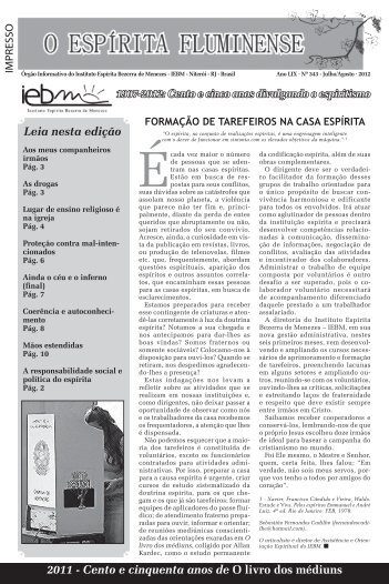 JULHO E AGOSTO DE 2012 - Instituto Espírita Bezerra de Menezes