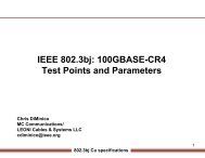 IEEE 802.3bj: 100GBASE-CR4 Test Points and Parameters