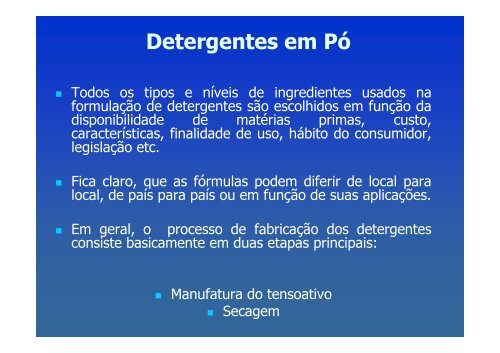 Sabões e Detergentes - USP