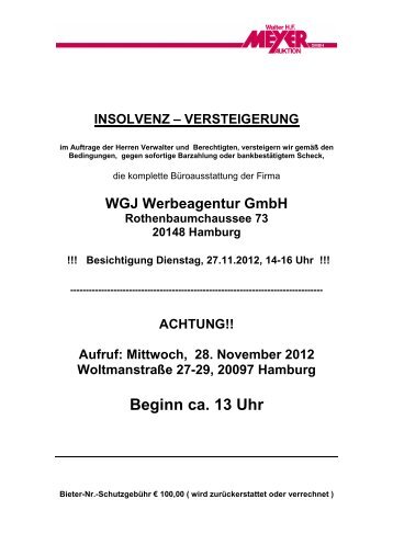 KATALOG Werbeagentur (PDF-Datei) - Auktionshaus Walter H.F. ...