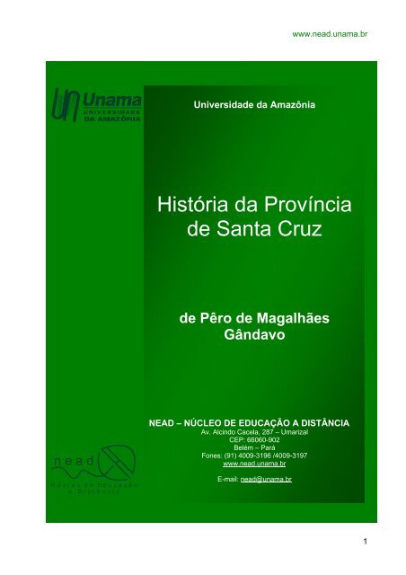 História da Província de Santa Cruz - Unama