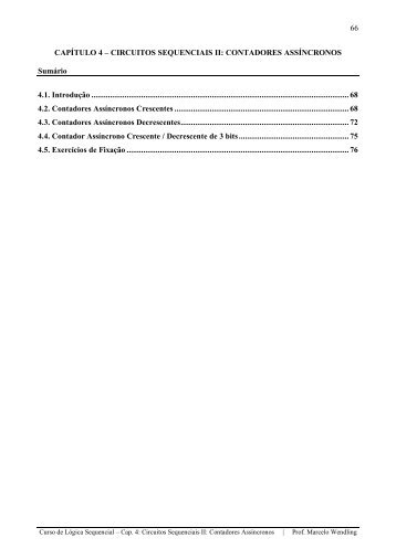 Circuitos Sequenciais II: Contadores Assíncronos. - Unesp