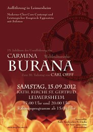 carmina burana - Ausgehen in Germersheim